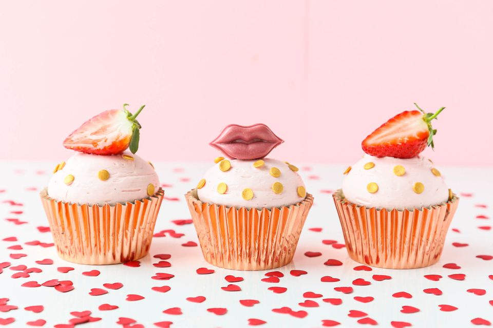 Luxury Champagne Strawberry Cupcake