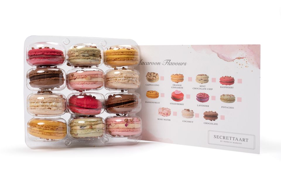 12 Macaron Flavours by Secrettaart Local Tyne and Wear  Patisserie