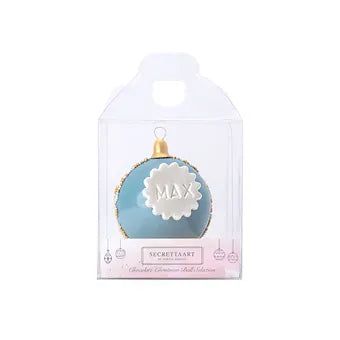 Blue Customisable Luxury Medium Christmas Chocolate Ball