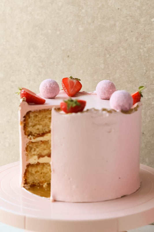 Luxury Champagne & Strawberry Birthday Cake